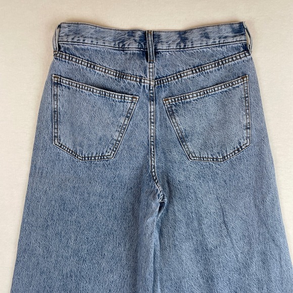 Universal Thread Mid-Rise Super Wide Leg Jeans Light Wash Blue Cotton Size 0 - Picture 9 of 10